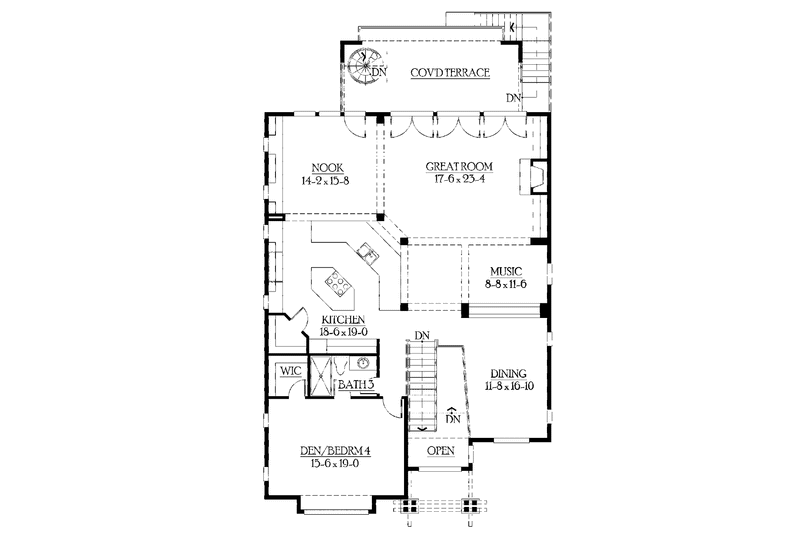 Home Plan - Floor Plan - Upper Floor for Craftsman House Plan #132-426 - 4 bed, 3 bath