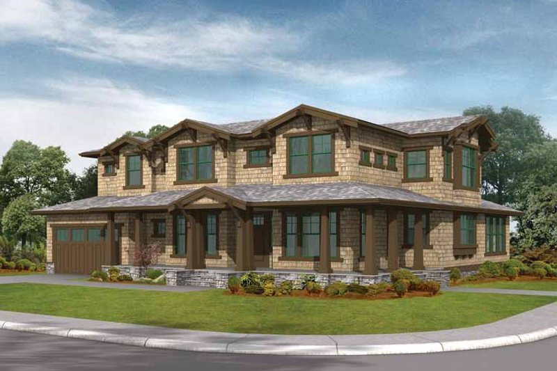 Dream House Plan - Craftsman Exterior - Front Elevation Plan #132-331