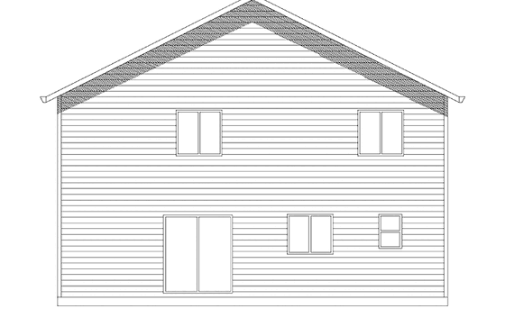 Exterior - Rear Elevation for Craftsman House Plan #943-18 - 3 bed, 2.5 bath