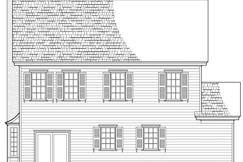 House Blueprint - Exterior - Rear Elevation for Country House Plan #137-378 - 4 bed, 3.5 bath