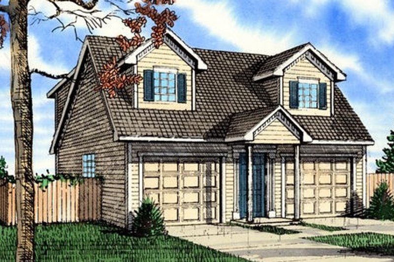 Colonial Style House Plan - 0 Beds 0 Baths 1085 Sq/Ft Plan #405-151