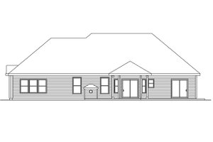 Exterior - Rear Elevation for Modern House Plan #124-601 - 2 bed, 2.5 bath