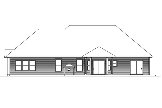 Exterior - Rear Elevation for Modern House Plan #124-601 - 2 bed, 2.5 bath