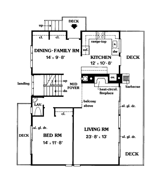 Architectural House Design - Contemporary Floor Plan - Main Floor Plan #456-69
