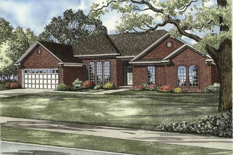 House Blueprint - Ranch Exterior - Front Elevation Plan #17-3094