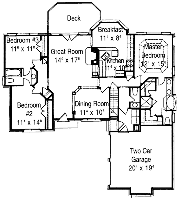 House Design - Colonial Floor Plan - Main Floor Plan #429-218