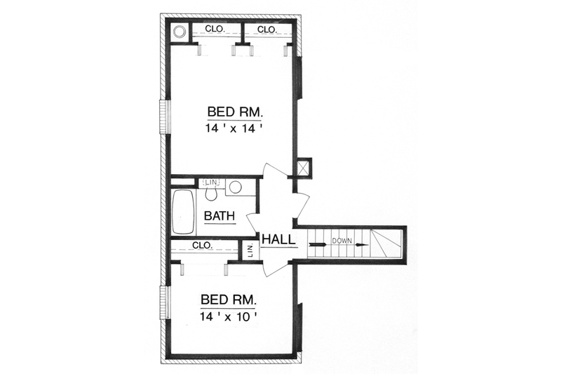 House Plan Design - Floor Plan - Upper Floor for Traditional House Plan #45-565 - 3 bed, 2 bath