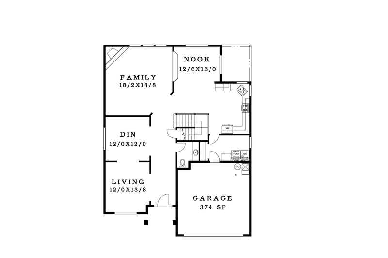 Dream House Plan - Floor Plan - Main Floor for Traditional House Plan #943-12 - 5 bed, 2.5 bath