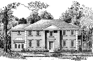 Home Plan - Exterior - Front Elevation for Classical House Plan #1016-31 - 4 bed, 3 bath
