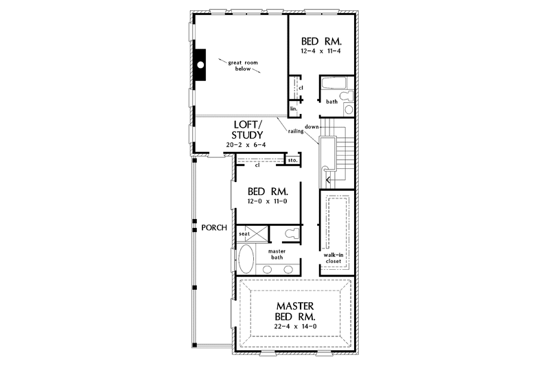 Home Plan - Floor Plan - Upper Floor for Traditional House Plan #929-748 - 3 bed, 2.5 bath