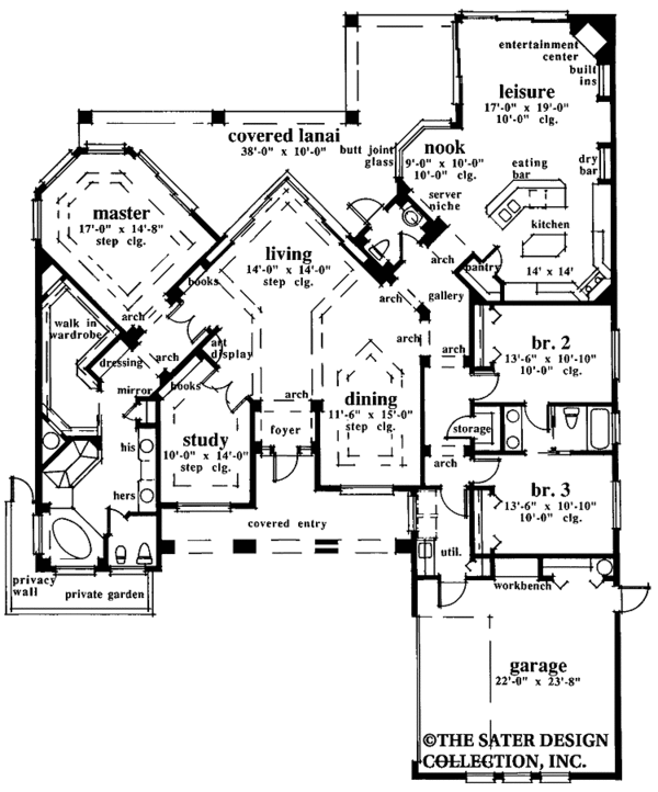 Architectural House Design - Mediterranean Floor Plan - Main Floor Plan #930-60
