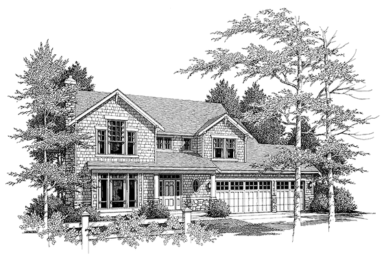 Exterior - Front Elevation 3 for Craftsman House Plan #48-790 - 4 bed, 2.5 bath