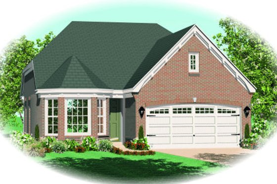 Exterior - Front Elevation for Traditional House Plan #81-13671 - 3 bed, 2 bath