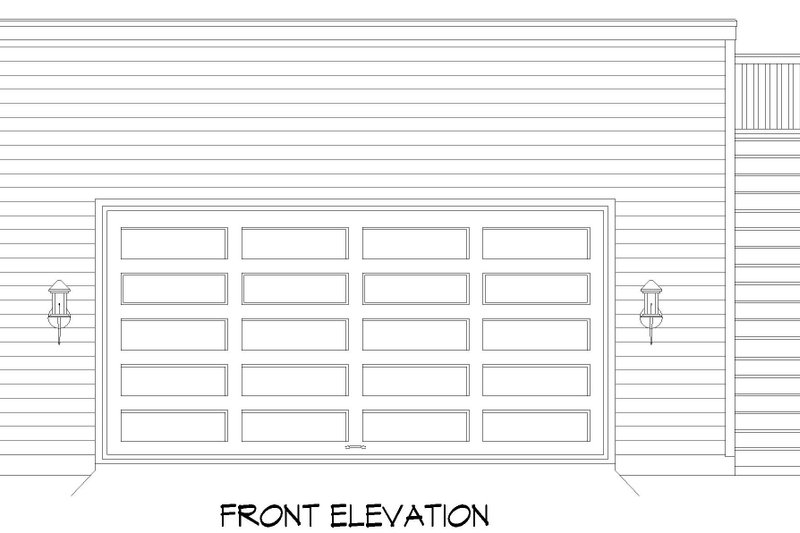 House Blueprint - Exterior - Front Elevation 3 for Contemporary House Plan #932-1083, 0 bath