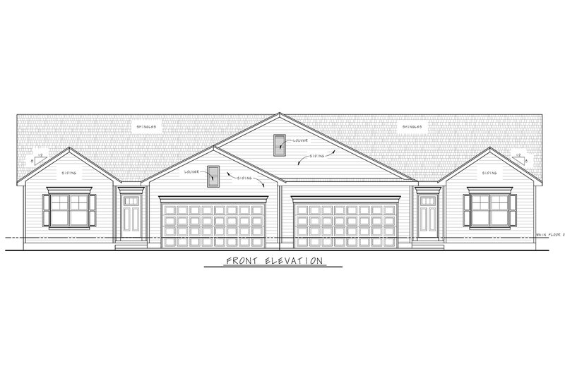 Dream House Plan - Exterior - Front Elevation 3 for Traditional House Plan #20-2500 - 3 bed, 2 bath