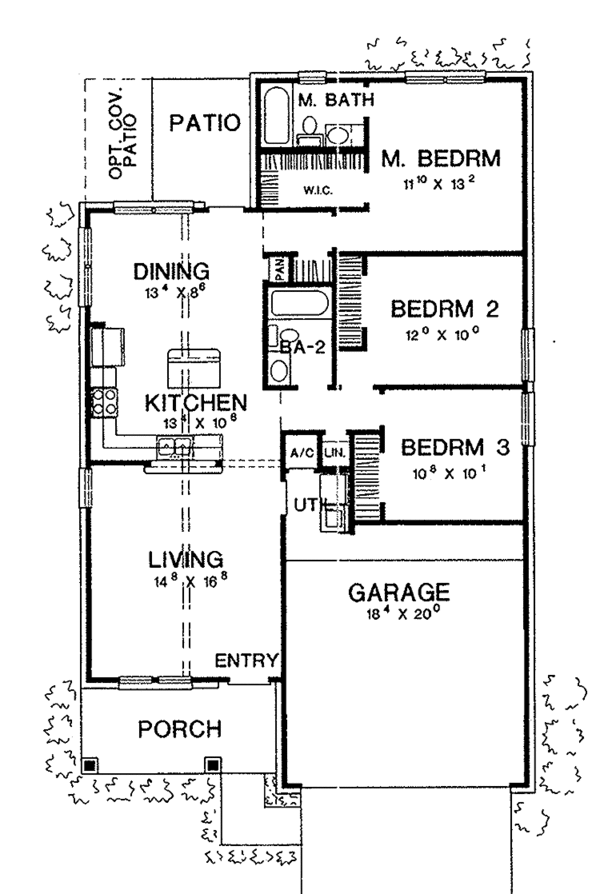 House Plan Design - Craftsman Floor Plan - Main Floor Plan #472-26