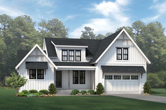 Exterior - Front Elevation 3 for Country House Plan #1080-10 - 4 bed, 3.5 bath