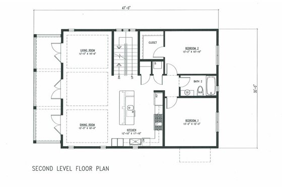 Floor Plan - Main Floor for Beach House Plan #443-7 - 4 bed, 3 bath