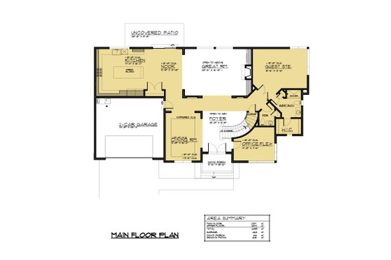 Floor Plan - Main Floor for Traditional House Plan #1066-60 - 4 bed, 4.5 bath