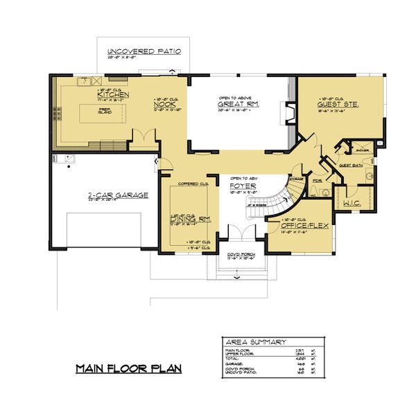 Architectural House Design - Traditional Floor Plan - Main Floor Plan #1066-60