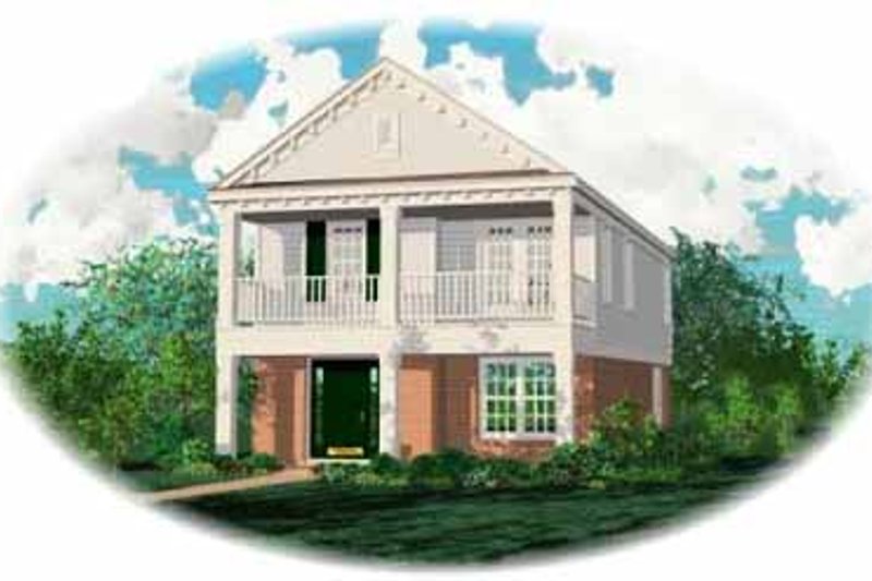 Southern Style House Plan - 3 Beds 2.5 Baths 1731 Sq/Ft Plan #81-156
