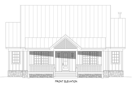 Exterior - Front Elevation 3 for Traditional House Plan #932-333 - 3 bed, 2.5 bath