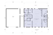 Barndominium Style House Plan - 3 Beds 2 Baths 2000 Sq/Ft Plan #1107-3 