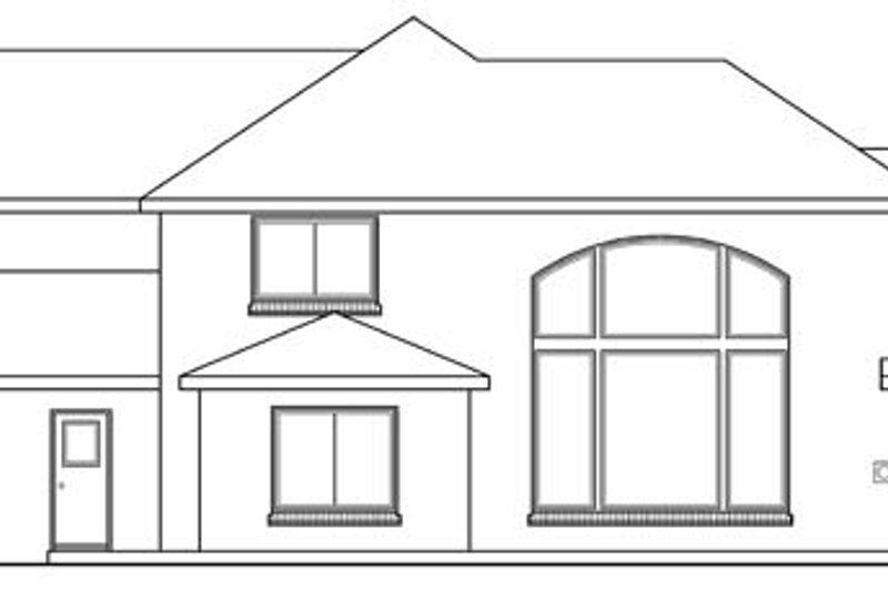 Home Plan - Exterior - Rear Elevation for European House Plan #124-209 - 3 bed, 2.5 bath