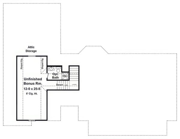 House Blueprint - Farmhouse Floor Plan - Upper Floor Plan #21-550