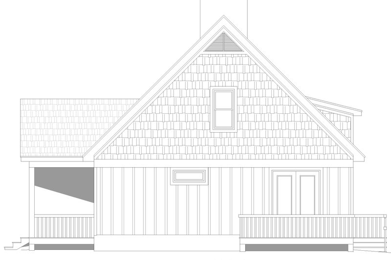 House Design - Exterior - Other Elevation 1 for Country House Plan #932-1239 - 2 bed, 2.5 bath