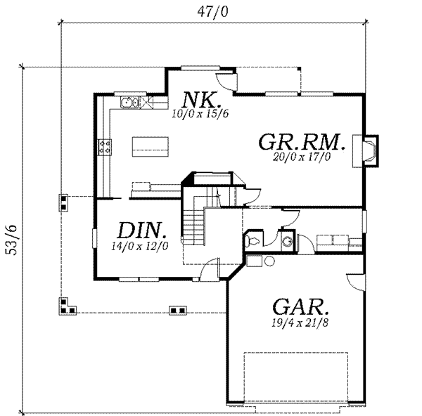 Traditional Floor Plan - Main Floor Plan #130-122