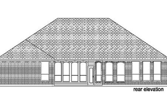 Exterior - Rear Elevation for Traditional House Plan #84-276 - 4 bed, 3 bath