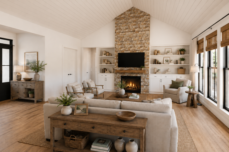 Home Plan - Interior - Family Room for Country House Plan #48-1228 - 3 bed, 2.5 bath