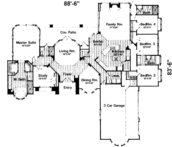 European Floor Plan - Main Floor Plan #135-125