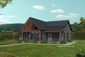 Country Exterior - Front Elevation Plan #932-801