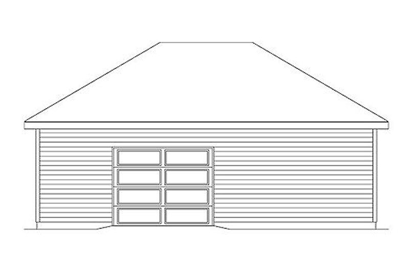 House Blueprint - Exterior - Rear Elevation for Traditional House Plan #22-553, 0 bath