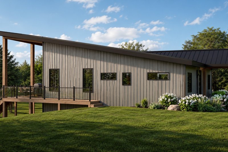 Dream House Plan - Exterior - Other Elevation 3 for Modern House Plan #1064-489 - 2 bed, 2.5 bath