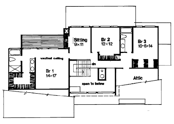 Dream House Plan - Modern Floor Plan - Upper Floor Plan #320-429