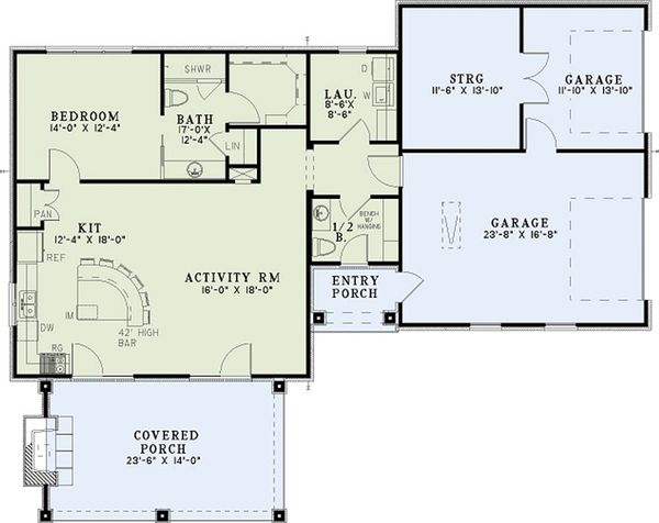 Home Plan - European Floor Plan - Main Floor Plan #17-2577