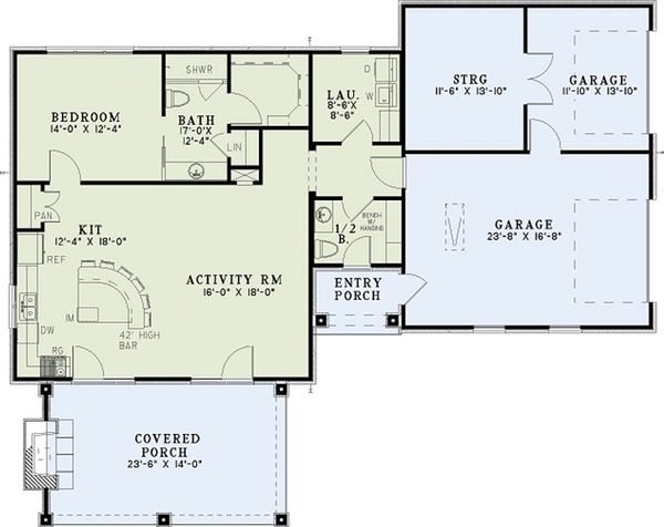 European Floor Plan - Main Floor Plan #17-2577