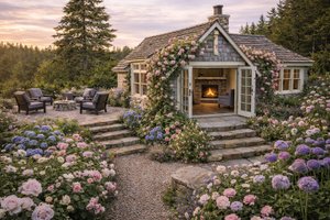 Exterior - Front Elevation 4 for Cottage House Plan #928-405 - 1 bed, 1 bath