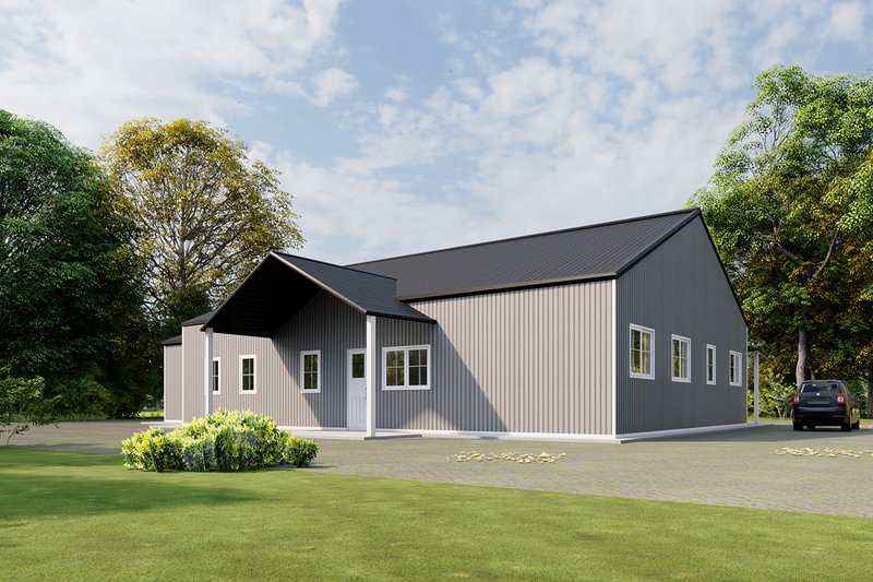 House Design - Exterior - Other Elevation 4 for Barndominium House Plan #1107-5 - 4 bed, 3 bath