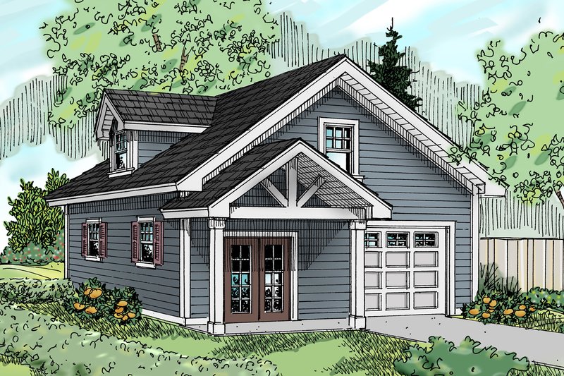 House Blueprint - Craftsman Exterior - Front Elevation Plan #124-660