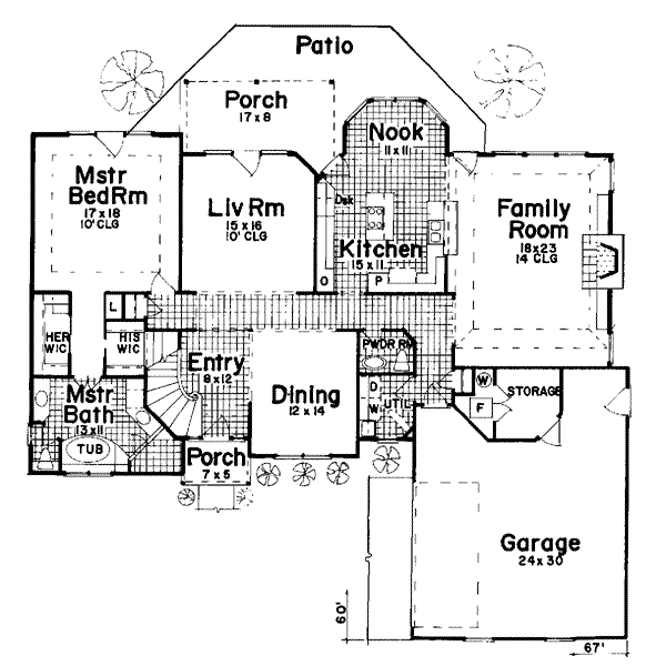 House Plan Design - European Floor Plan - Main Floor Plan #52-151