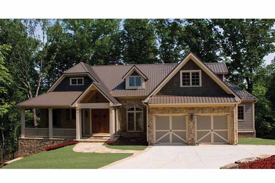 Exterior - Front Elevation 3 for Country House Plan #54-367 - 3 bed, 2.5 bath