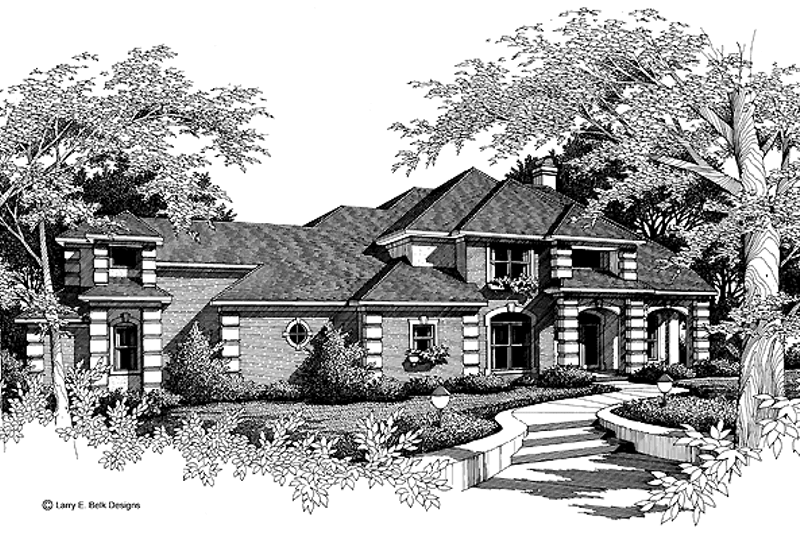 House Blueprint - Craftsman Exterior - Front Elevation Plan #952-77
