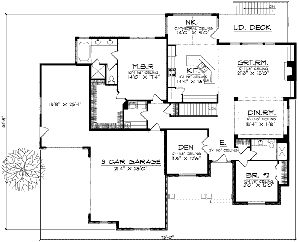 Home Plan - European Floor Plan - Main Floor Plan #70-585