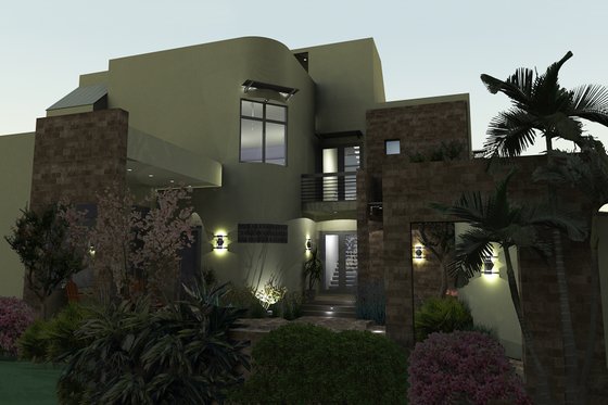 Exterior - Front Elevation 3 for Modern House Plan #120-169 - 3 bed, 3.5 bath