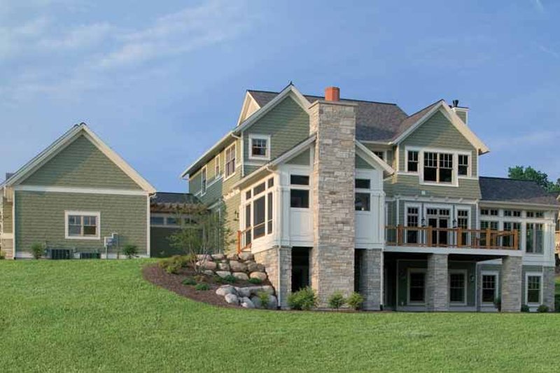 Architectural House Design - Exterior - Rear Elevation 1 for Classical House Plan #928-55 - 3 bed, 2.5 bath