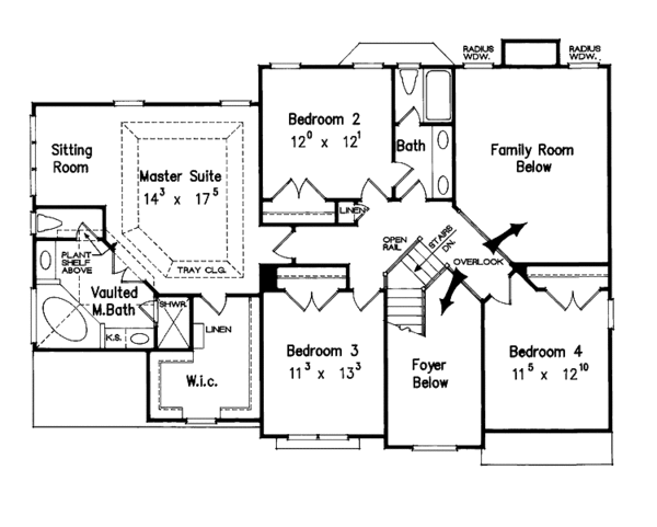 Dream House Plan - Country Floor Plan - Upper Floor Plan #927-83